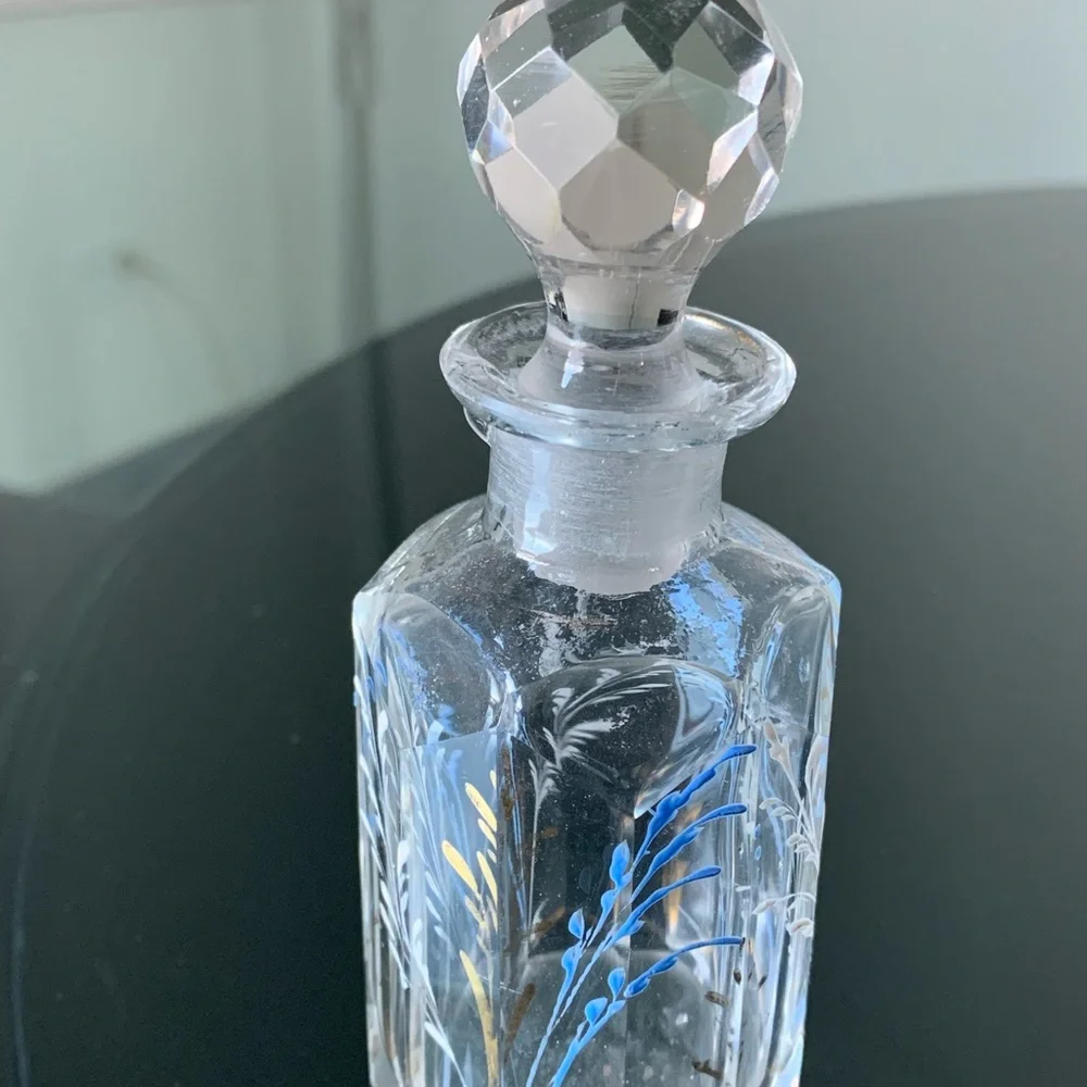 Antique hand painted Victorian bottle